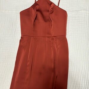 Azazie Stacey stretch satin dress new with tags